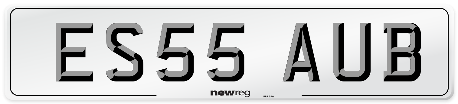 ES55 AUB Number Plate from New Reg